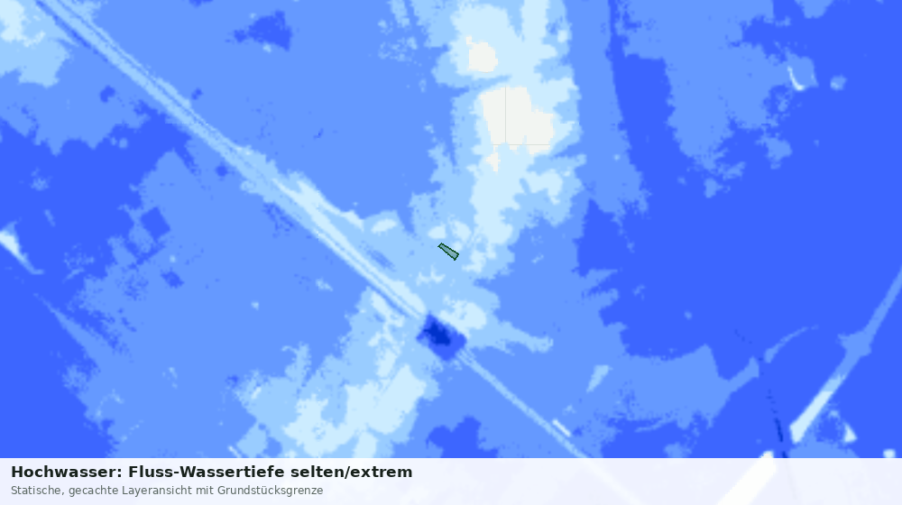 Statische Kartenansicht: Hochwasser: Fluss-Wassertiefe selten/extrem