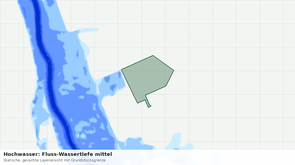Statische Kartenansicht: Hochwasser: Fluss-Wassertiefe mittel