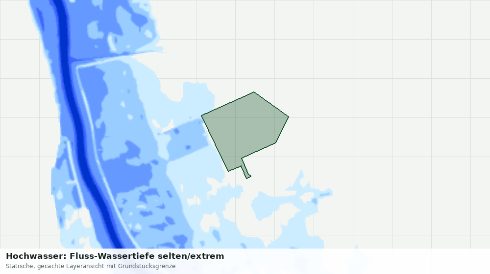 Statische Kartenansicht: Hochwasser: Fluss-Wassertiefe selten/extrem