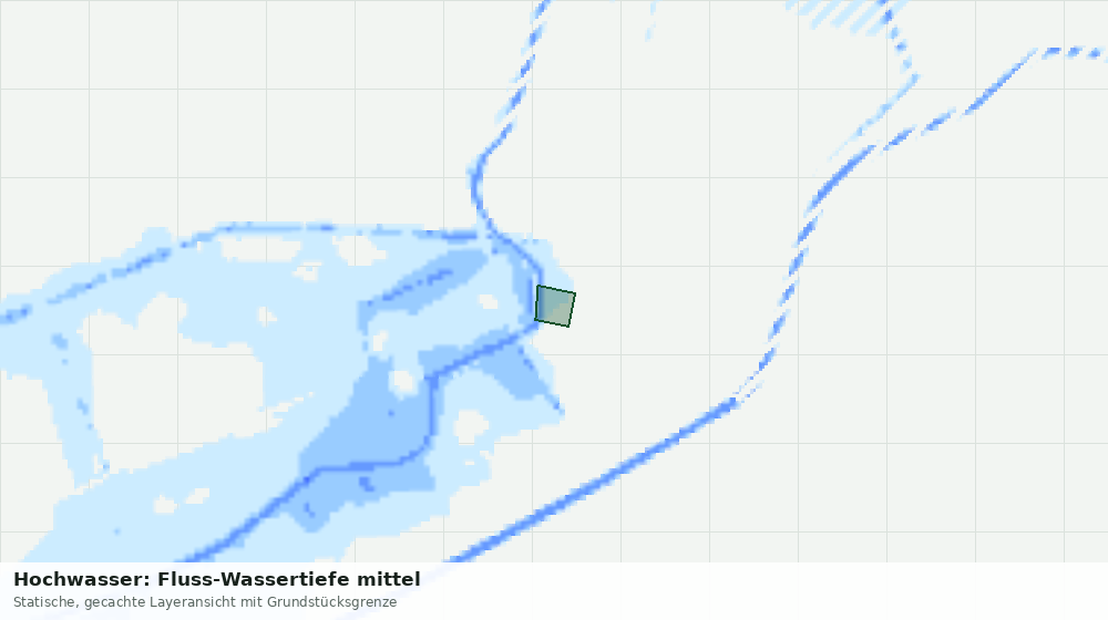 Statische Kartenansicht: Hochwasser: Fluss-Wassertiefe mittel
