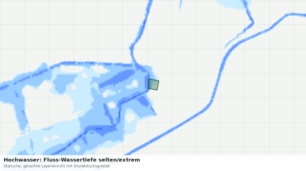 Statische Kartenansicht: Hochwasser: Fluss-Wassertiefe selten/extrem