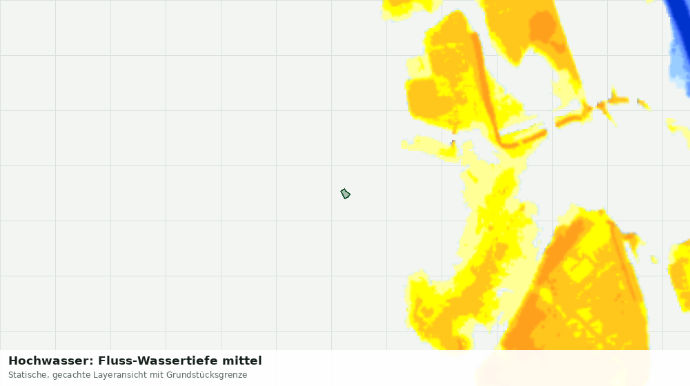 Statische Kartenansicht: Hochwasser: Fluss-Wassertiefe mittel