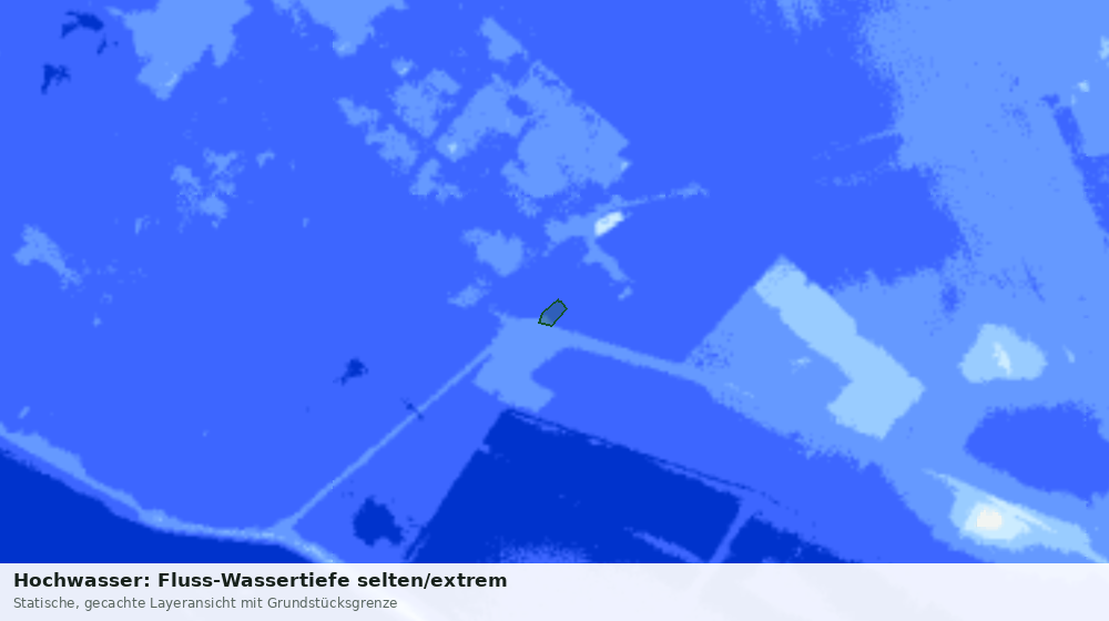 Statische Kartenansicht: Hochwasser: Fluss-Wassertiefe selten/extrem