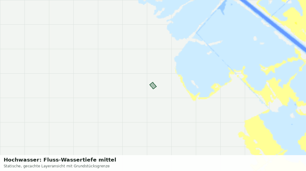 Statische Kartenansicht: Hochwasser: Fluss-Wassertiefe mittel
