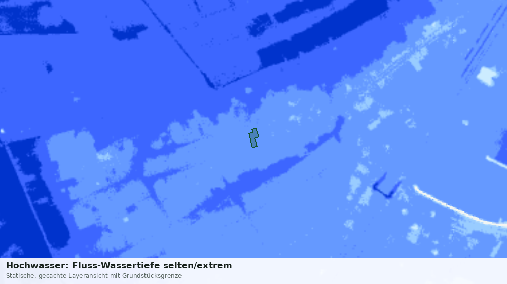 Statische Kartenansicht: Hochwasser: Fluss-Wassertiefe selten/extrem