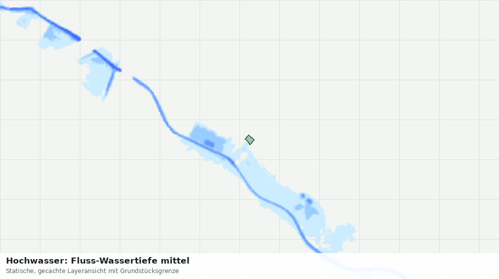 Statische Kartenansicht: Hochwasser: Fluss-Wassertiefe mittel