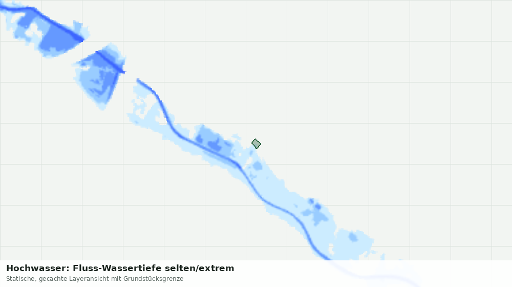 Statische Kartenansicht: Hochwasser: Fluss-Wassertiefe selten/extrem