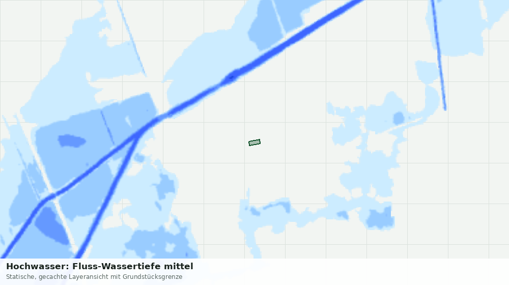 Statische Kartenansicht: Hochwasser: Fluss-Wassertiefe mittel