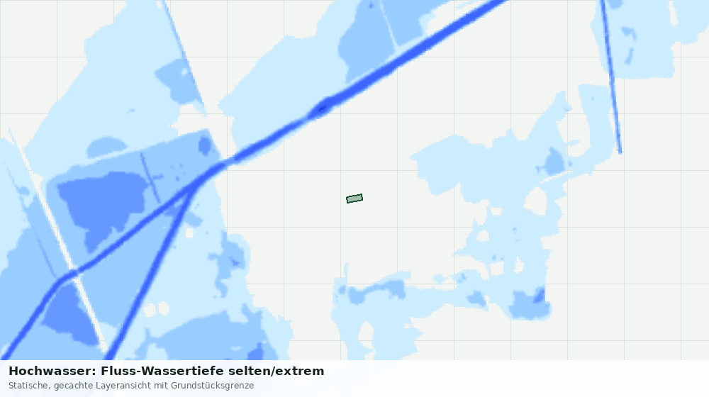 Statische Kartenansicht: Hochwasser: Fluss-Wassertiefe selten/extrem
