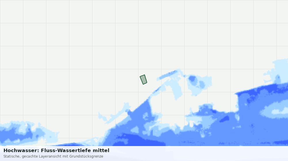 Statische Kartenansicht: Hochwasser: Fluss-Wassertiefe mittel