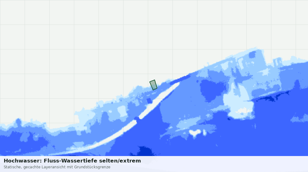 Statische Kartenansicht: Hochwasser: Fluss-Wassertiefe selten/extrem