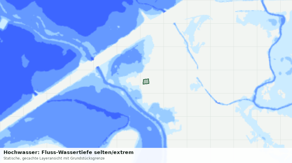 Statische Kartenansicht: Hochwasser: Fluss-Wassertiefe selten/extrem
