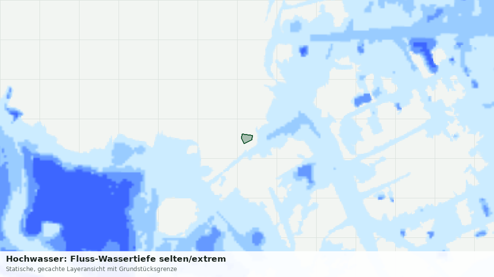 Statische Kartenansicht: Hochwasser: Fluss-Wassertiefe selten/extrem