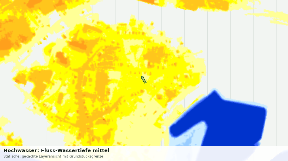 Statische Kartenansicht: Hochwasser: Fluss-Wassertiefe mittel
