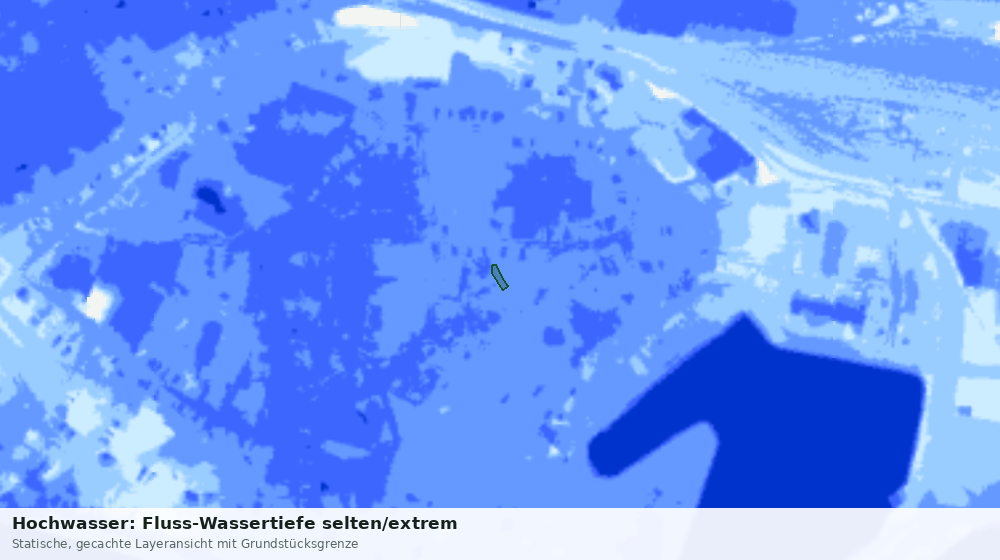 Statische Kartenansicht: Hochwasser: Fluss-Wassertiefe selten/extrem