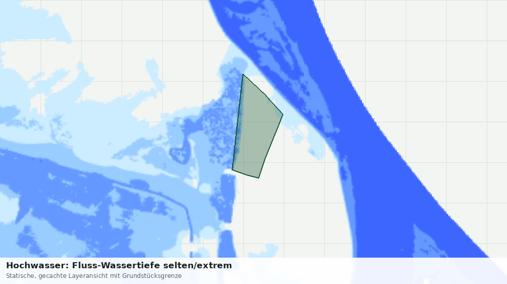 Statische Kartenansicht: Hochwasser: Fluss-Wassertiefe selten/extrem