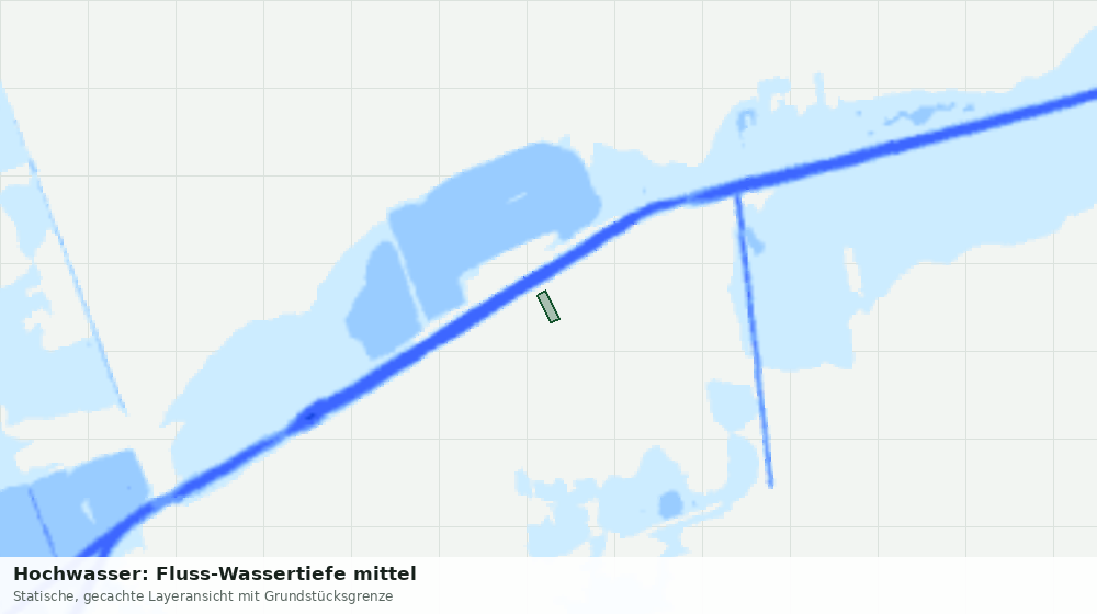 Statische Kartenansicht: Hochwasser: Fluss-Wassertiefe mittel