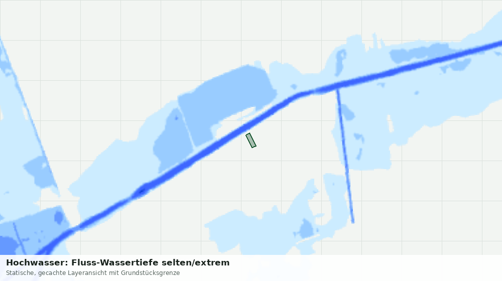 Statische Kartenansicht: Hochwasser: Fluss-Wassertiefe selten/extrem