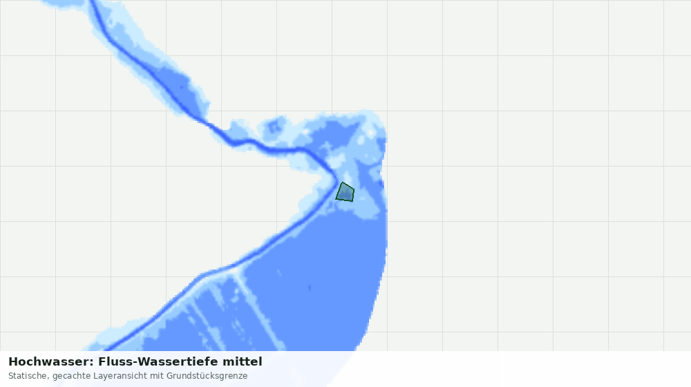 Statische Kartenansicht: Hochwasser: Fluss-Wassertiefe mittel