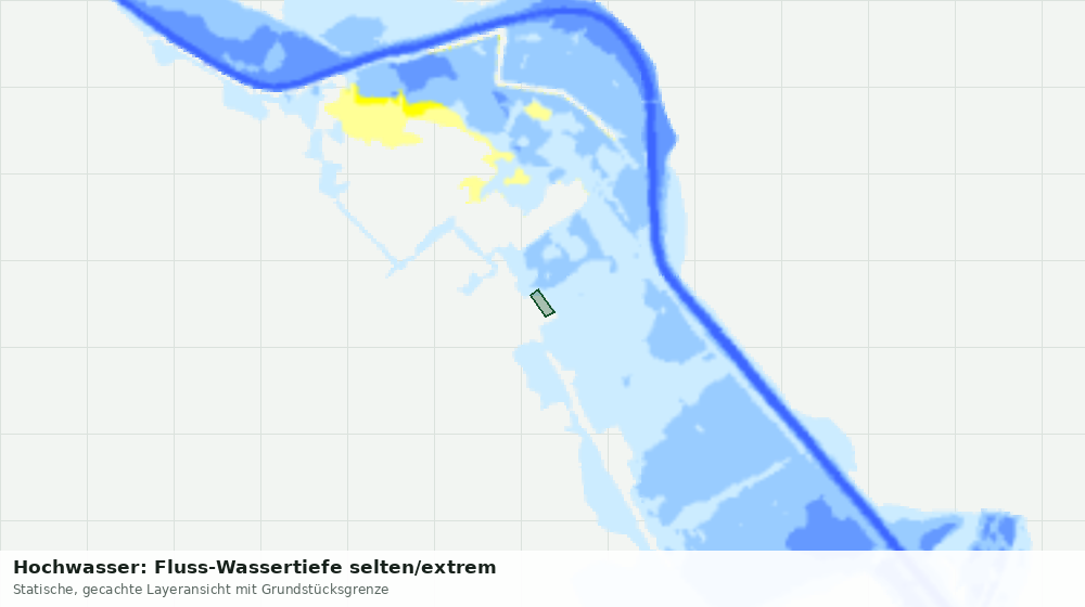 Statische Kartenansicht: Hochwasser: Fluss-Wassertiefe selten/extrem