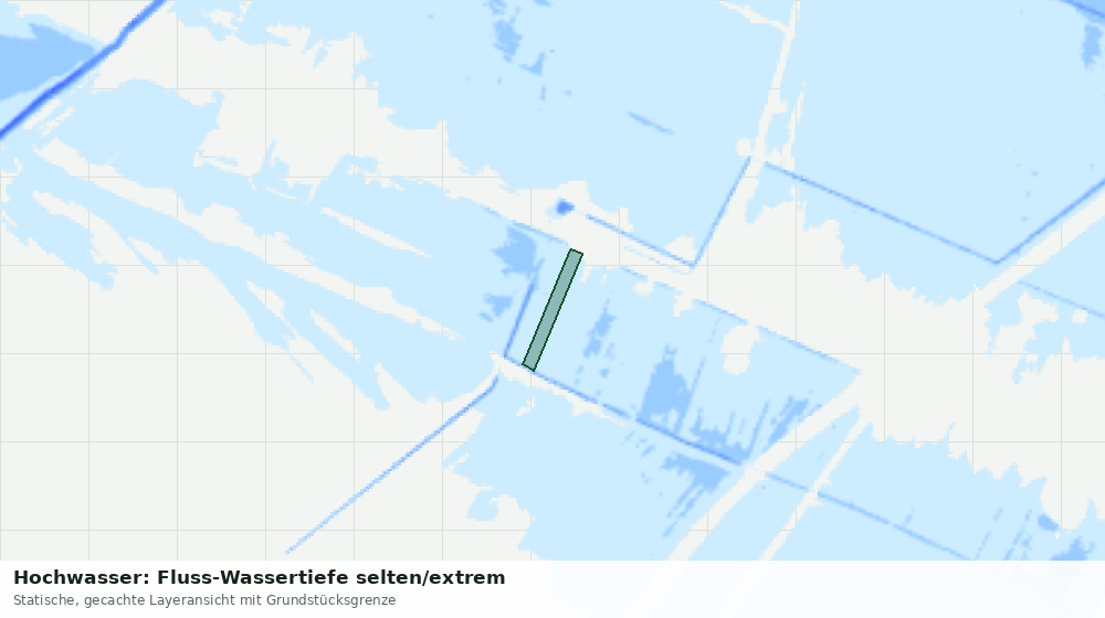 Statische Kartenansicht: Hochwasser: Fluss-Wassertiefe selten/extrem