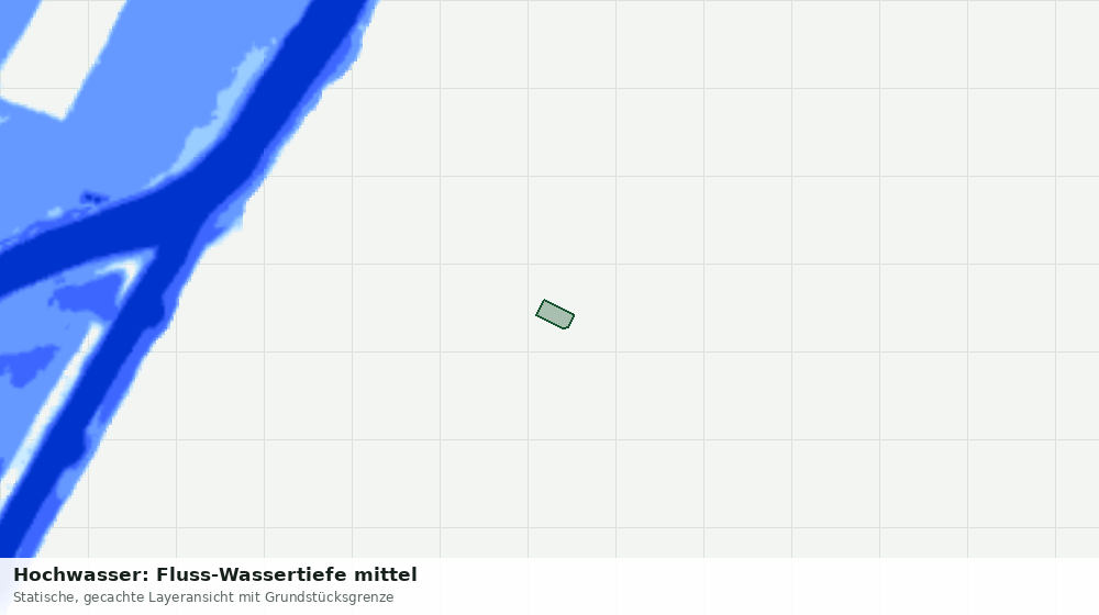 Statische Kartenansicht: Hochwasser: Fluss-Wassertiefe mittel