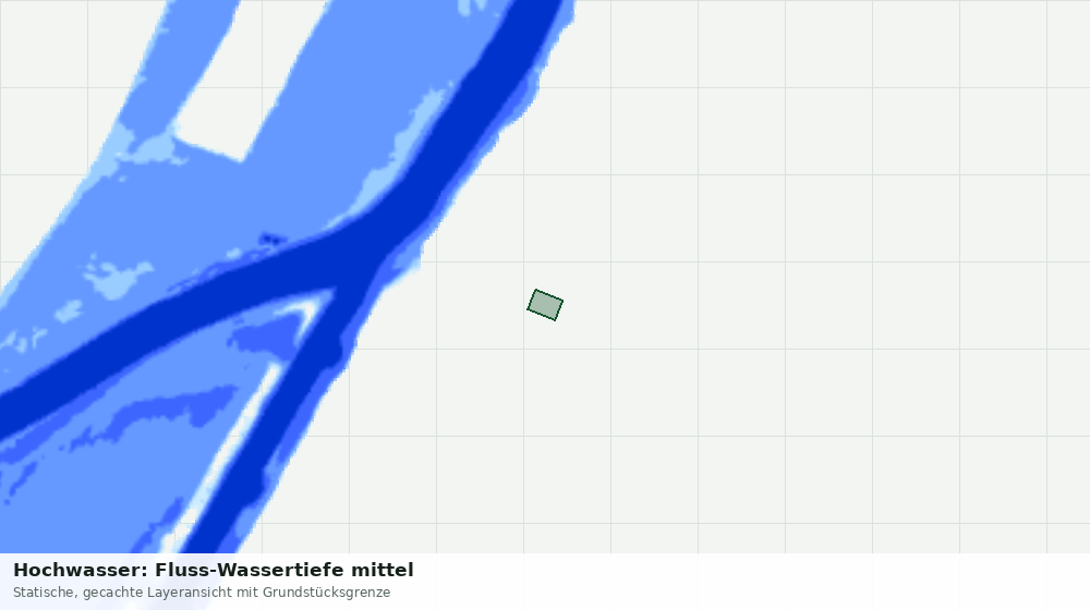Statische Kartenansicht: Hochwasser: Fluss-Wassertiefe mittel
