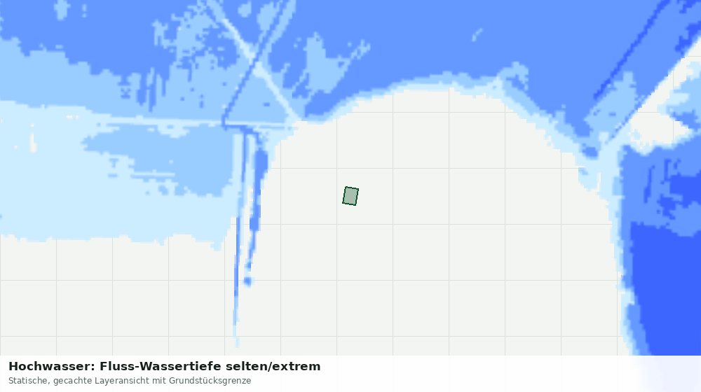 Statische Kartenansicht: Hochwasser: Fluss-Wassertiefe selten/extrem