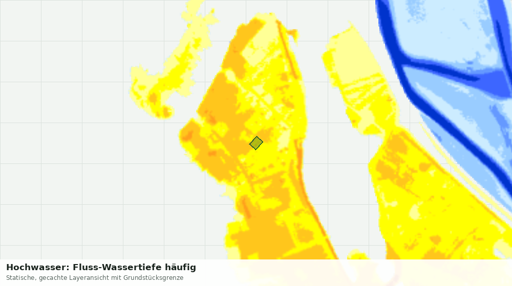 Statische Kartenansicht: Hochwasser: Fluss-Wassertiefe häufig