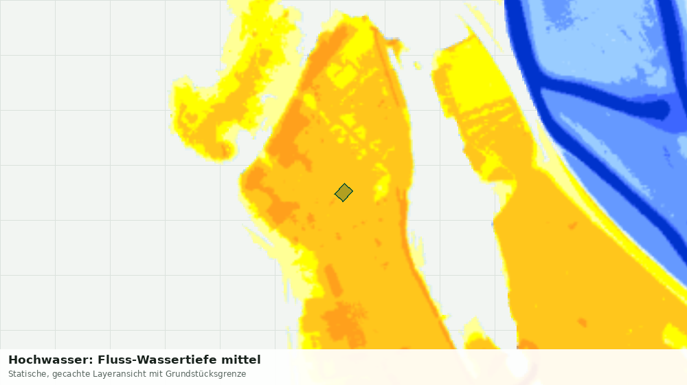Statische Kartenansicht: Hochwasser: Fluss-Wassertiefe mittel