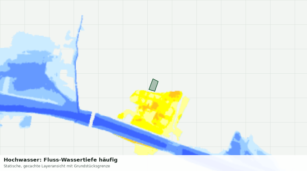 Statische Kartenansicht: Hochwasser: Fluss-Wassertiefe häufig