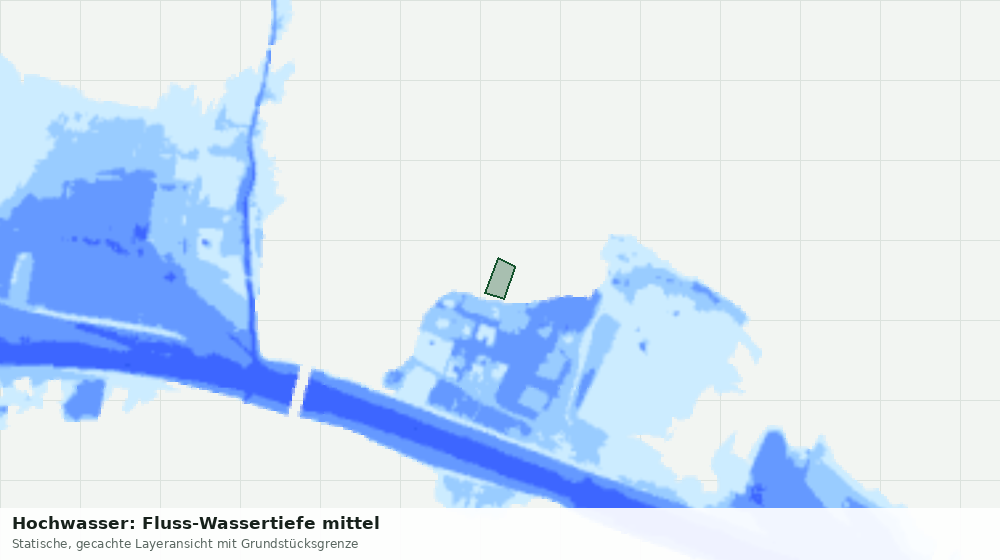 Statische Kartenansicht: Hochwasser: Fluss-Wassertiefe mittel