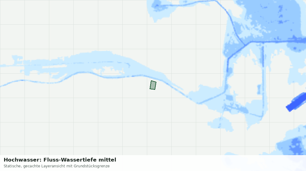 Statische Kartenansicht: Hochwasser: Fluss-Wassertiefe mittel