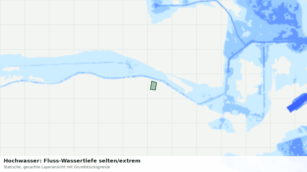 Statische Kartenansicht: Hochwasser: Fluss-Wassertiefe selten/extrem