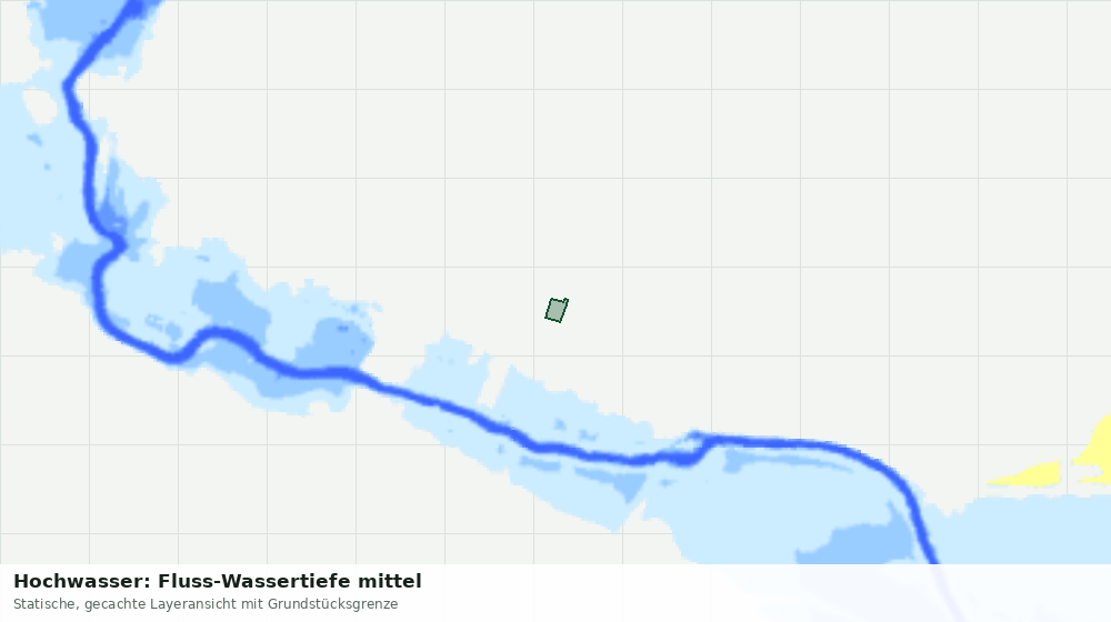 Statische Kartenansicht: Hochwasser: Fluss-Wassertiefe mittel