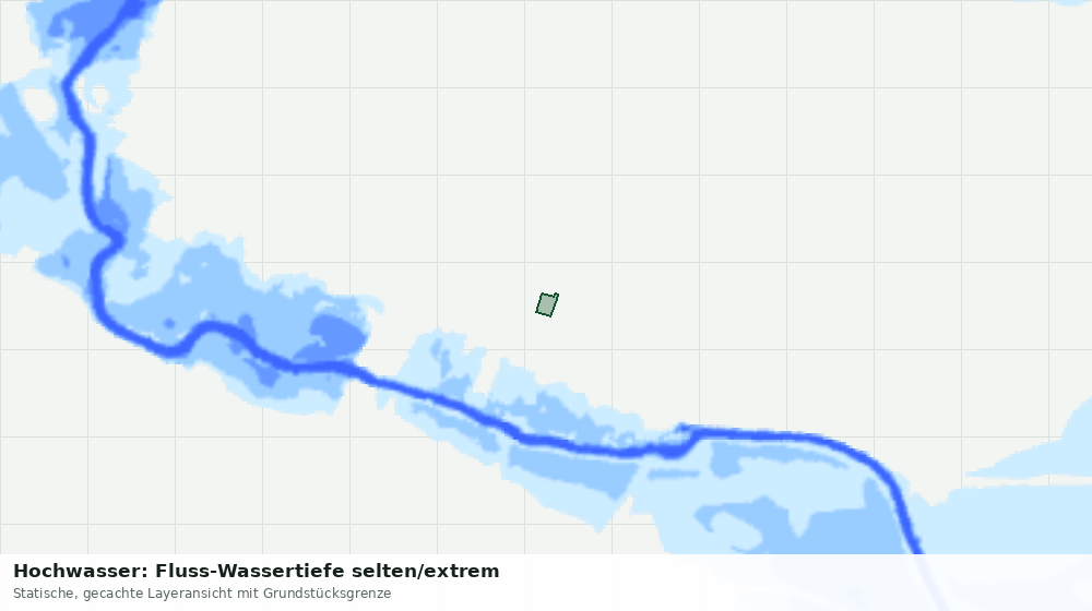 Statische Kartenansicht: Hochwasser: Fluss-Wassertiefe selten/extrem