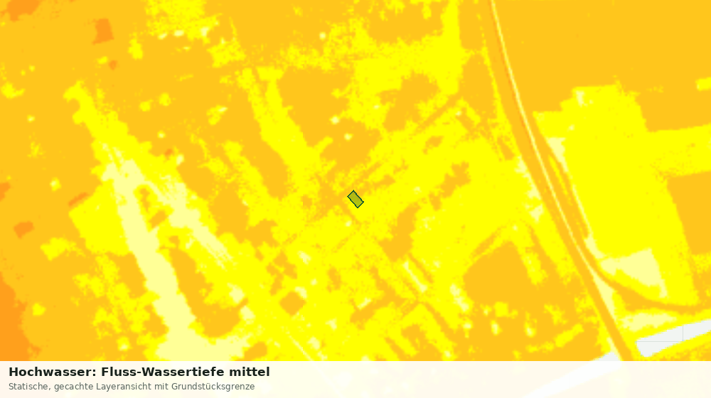 Statische Kartenansicht: Hochwasser: Fluss-Wassertiefe mittel