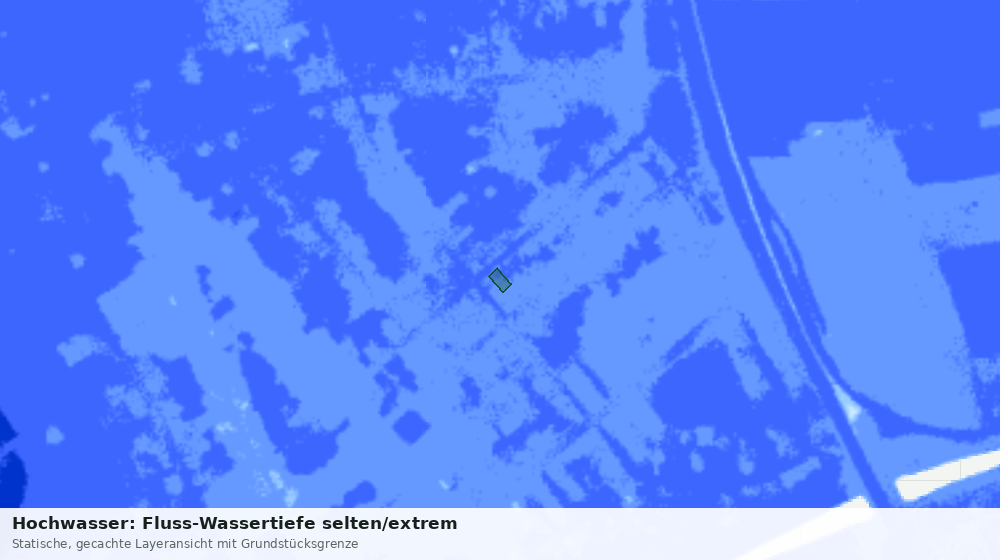 Statische Kartenansicht: Hochwasser: Fluss-Wassertiefe selten/extrem
