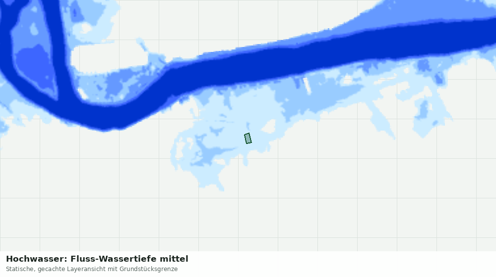 Statische Kartenansicht: Hochwasser: Fluss-Wassertiefe mittel