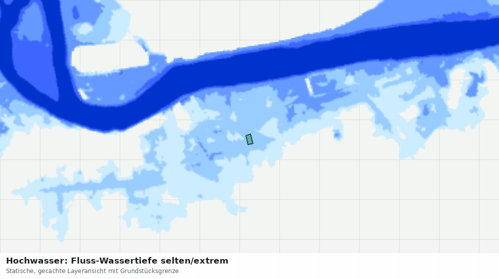 Statische Kartenansicht: Hochwasser: Fluss-Wassertiefe selten/extrem