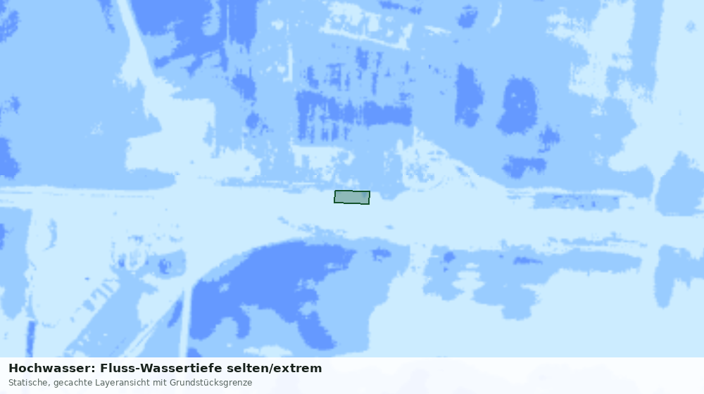 Statische Kartenansicht: Hochwasser: Fluss-Wassertiefe selten/extrem