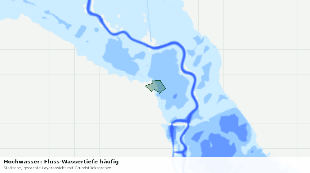 Statische Kartenansicht: Hochwasser: Fluss-Wassertiefe häufig