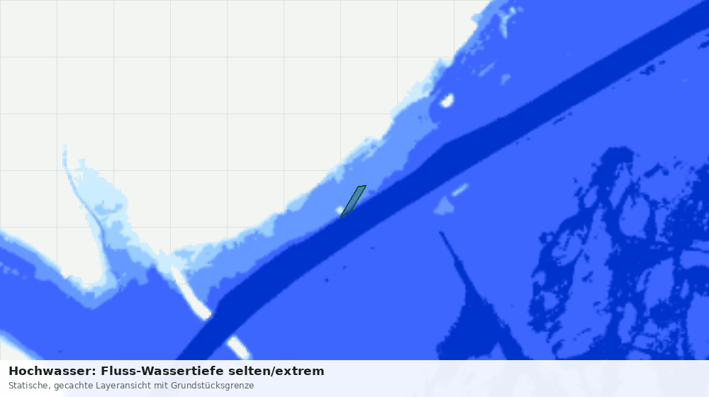 Statische Kartenansicht: Hochwasser: Fluss-Wassertiefe selten/extrem