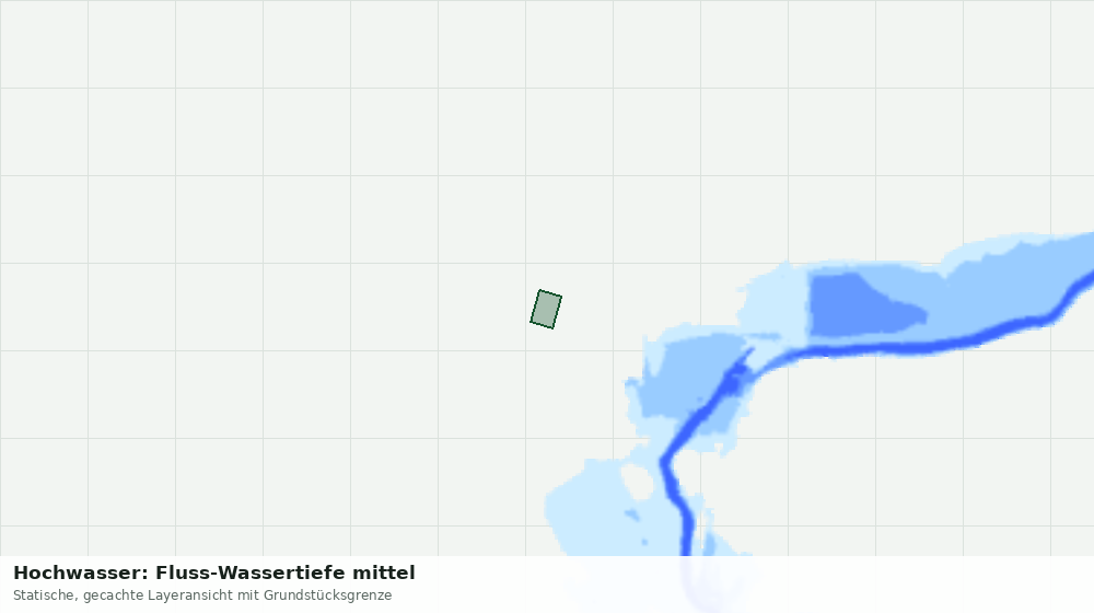 Statische Kartenansicht: Hochwasser: Fluss-Wassertiefe mittel