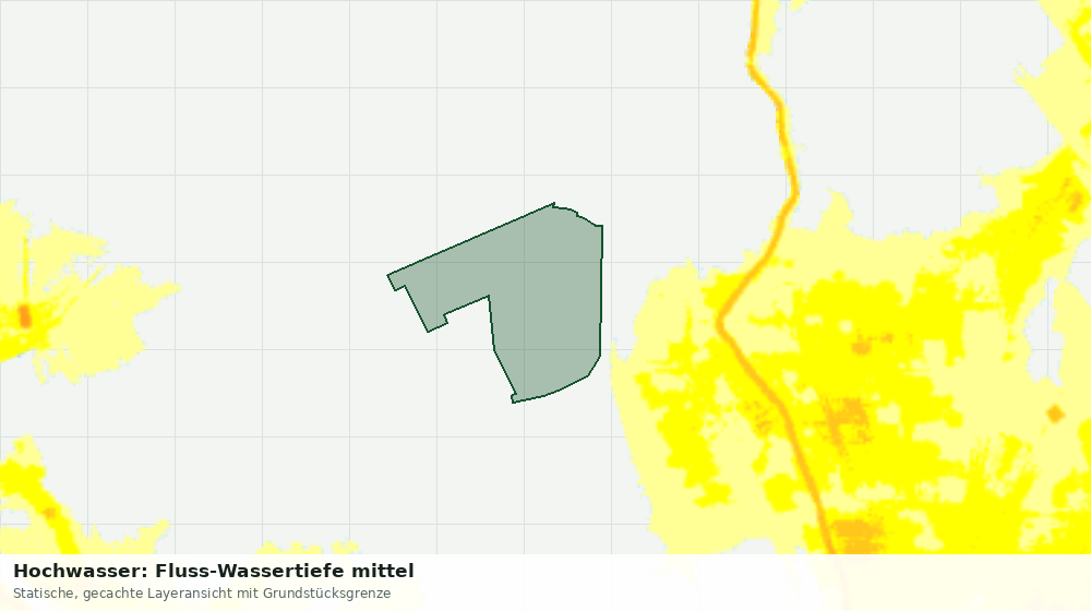 Statische Kartenansicht: Hochwasser: Fluss-Wassertiefe mittel