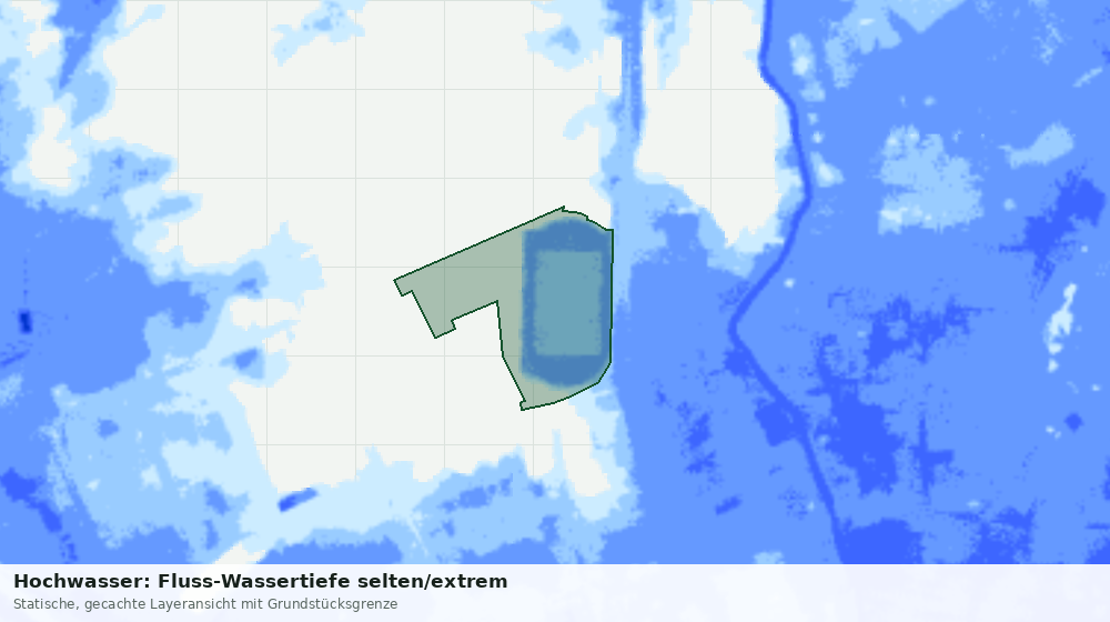 Statische Kartenansicht: Hochwasser: Fluss-Wassertiefe selten/extrem