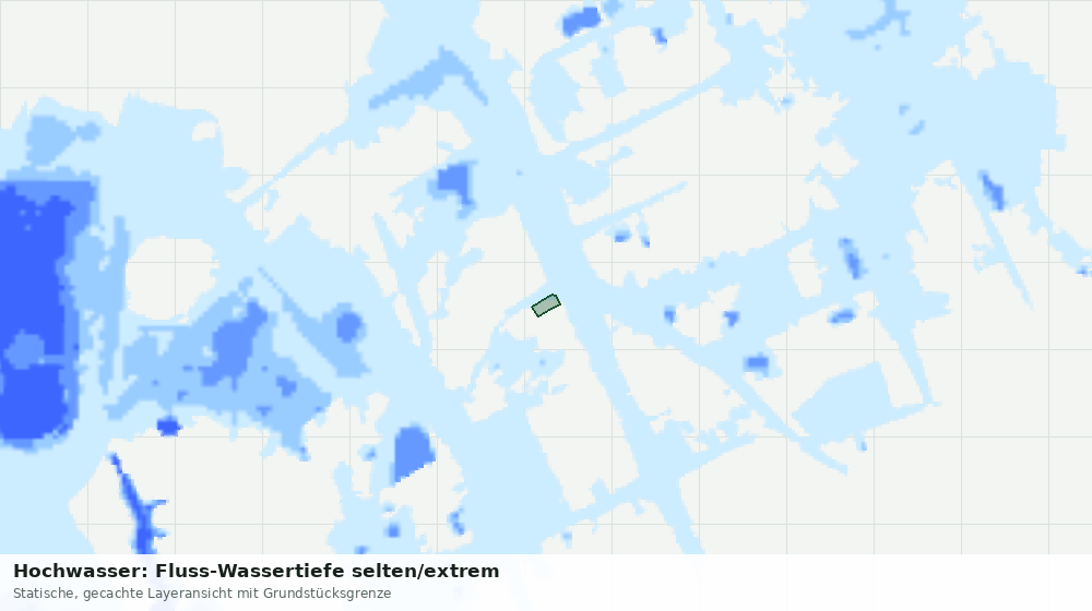 Statische Kartenansicht: Hochwasser: Fluss-Wassertiefe selten/extrem