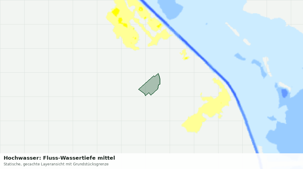 Statische Kartenansicht: Hochwasser: Fluss-Wassertiefe mittel