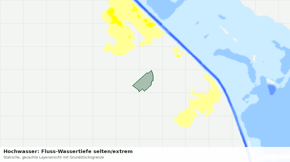 Statische Kartenansicht: Hochwasser: Fluss-Wassertiefe selten/extrem