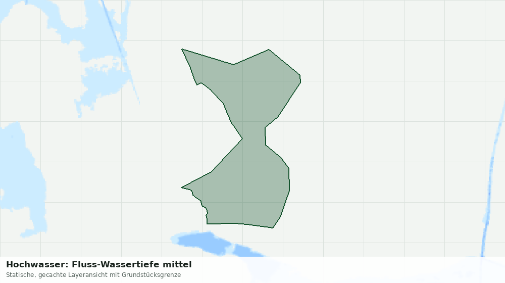 Statische Kartenansicht: Hochwasser: Fluss-Wassertiefe mittel